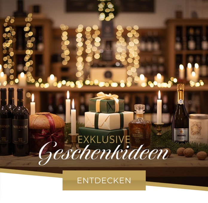 Edle, exklusive Weihnachtsgeschenke für Geniesser bei DM Vini, Wein, Grappa, Panettone und mehr