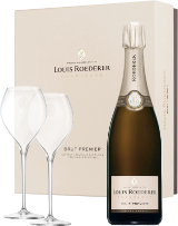 Champagne Geschenksbox  Brut mit 2 Flûte