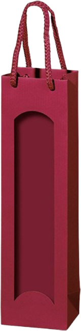 Papiertüte Akzente Rot mit Fenster