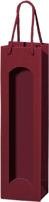 1er Papiertüte Bordeaux mit Fenster