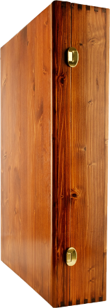 Holzkiste Massiv  Kirschfarbe 2er