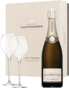 Champagne Geschenksbox  Brut mit 2 Flûte