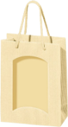 Papiertüte Crema Feine Welle mit Fenster